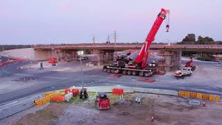 Wanneroo Road and Joondalup Drive bridge beam timelapse [upl. by Stuppy144]