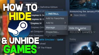 How to Hide amp Unhide Games Steam 2022 [upl. by Winograd]