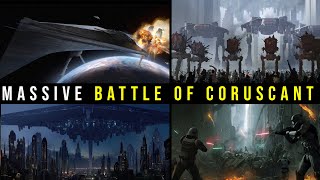 The MASSIVE BATTLE of CORUSCANT originally in Episode 9 New Leaks [upl. by Aihsemaj922]