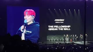 Wooyoung ending ment full  Ateez Newark 112822 [upl. by Ahsied]