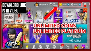 WCC3 Mod Apk High Quantity GoldPlatinums WCT20 Tournament Unlocked Download Link [upl. by Orravan]