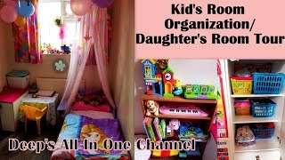 How to Organize Kids bedroom  Daughters Room Tour  How to decorate Girls Room [upl. by Adnilak]