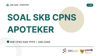 Soal SKB CPNS Apoteker  Bisa untuk PPPK Apoteker juga CPNS CASN PPPK [upl. by Zzahc]