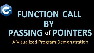 Program to demonstrate FUNCTION CALL BY PASSING OF POINTERS A Visual Experience [upl. by Tergram]