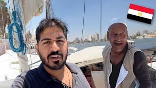 Egyptian Nile River Felucca Ride 🇪🇬 Cairo is Amazing [upl. by Serles]