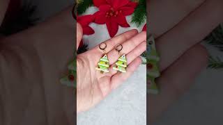 Christmas Tree Huggies clayart polymerclay [upl. by Nnylesor]