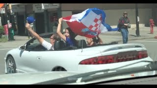 Croatia World Cup Celebration Vancouver Croatia wins vs England [upl. by Taggart960]