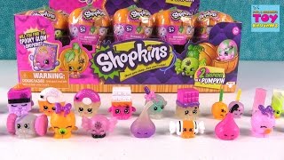 Halloween Shopkins In A Pumpkin Surprise 2 Pack Glow In The Dark Blind Bag Fun  PSToyReviews [upl. by Beth]