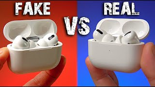 REAL VS FAKE Apple AirPod Pros AirPod Pros vs AirPod Pros Perfect Clone How to tell the difference [upl. by Terrell24]