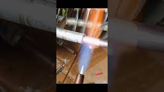 Copper aluminium joint coper joint ac mechanic viralvideo satisfying aluminum refrigerator [upl. by Barnaby]