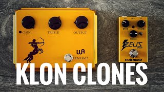 Klon Centaur Clones Battle Warm Audio CENTAVO VS TC Electronic Zeus [upl. by Eetnuahs883]