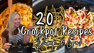 20 DUMP amp GO CROCKPOT DINNERS  The Easiest Crockpot Recipes [upl. by Shaia]