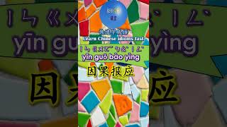 4B508 因果报应怎么读 拼音注音 意思解释快速学成语 shorts chinese chineseidioms [upl. by Anauqcaj]