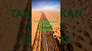 Taklamakan Desert Highway Green Miracledesert china highway ytshorts facts viralvideo [upl. by Minardi205]