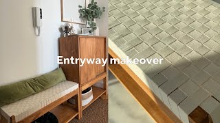 Entryway Makeover  Converting Ikea IVAR underframe into a Bench  Storage solutions  Silent Vlog [upl. by Fugazy338]