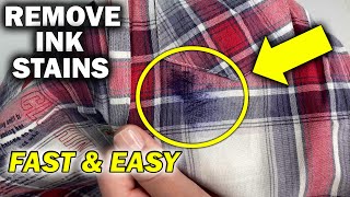 How to Remove INK STAINS From Clothes amp Fabric  SIMPLE WAY to Remove Ballpoint Ink [upl. by Thaine8]