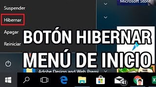 Botón de hibernar en el menú de inicio de Windows 10 wwwinformaticovitoriacom [upl. by Enoved897]