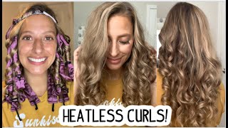 TESTING OCTOCURLS HEATLESS CURLS SHORT MEDIUM amp LONG HAIR [upl. by Salomone]