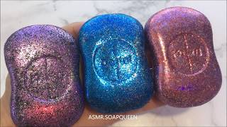 SOFT SEMI SOFT HARD GLITTER COMBO SOAP CUTTING ASMR [upl. by Attenrev]