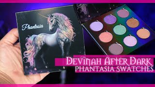 Devinah After Dark  Swatches  Look With Phantasia Devinah Cosmetics NEW PALETTE devinahcosmetics [upl. by Luemas]