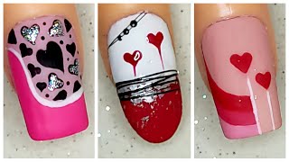 Easy Valentines Day Nail Art 2024  Best valentine Nail Art Compilation [upl. by Croom709]