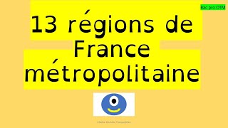 13 régions de France métropolitaine otm geography logistique régionsdefrance [upl. by Nivel643]