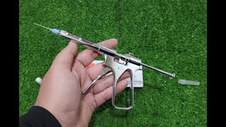 Dental Intraligamental Anesthetic Syringe Pistol Gun Type Stainless Steel [upl. by Ynagoham]