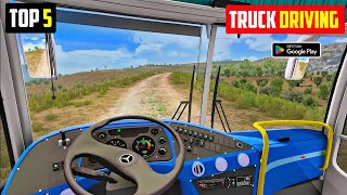 top 5 truck driving games for android  best truck simulator game on android 2023 [upl. by Eliath124]