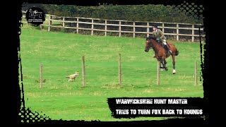 Warwickshire Hunt master tries to turn fleeing fox back towards hounds [upl. by Danyluk152]