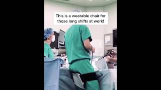 Company invents wearable Chair for those Working long shifts More Info in Description [upl. by Malony]