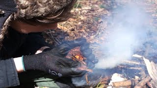 Starting Fire with Flint amp Steel Wilderness Survival Skills [upl. by Ocirled617]