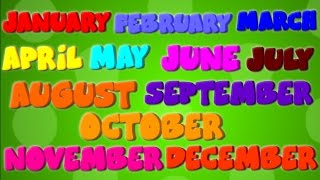 Months Of The Year  Nursery Rhymes  Learning Videos For Kids [upl. by Oreste]