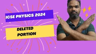 icse physics reduced syllabus 2024 icse physics deleted topic for 2024 icse 2024 physics syllabus [upl. by Atineg226]