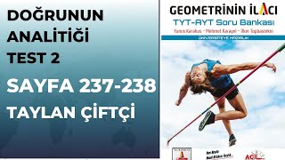 GEOMETRİNİN İLACI SORU BANKASI  NOKTANIN ANALİTİĞİ TEST2 SAYFA 237238 [upl. by Ahsitruc]