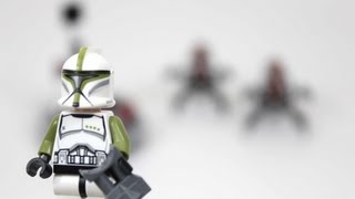 Lego Star Wars the Clone wars battle stop motion  Epic 501st clone troopers vs droids battle [upl. by Irianat]