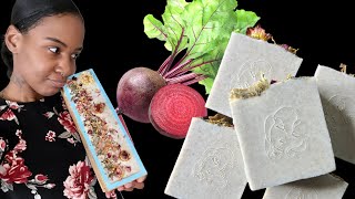 Making soap with beets root  cold process soap [upl. by Learrsi]