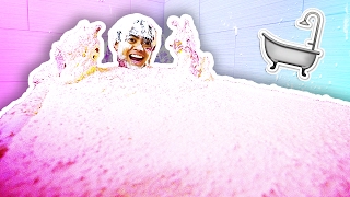 FLUFFY FLOAM SLIME BATH CHALLENGE [upl. by Corenda]