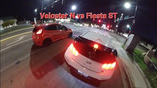 Veloster N vs Fiesta ST Dig Race [upl. by Gaudette]