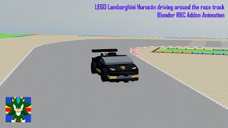 LEGO Lamborghini Huracán Test Animation  Blender RBC Addon [upl. by Nalad862]