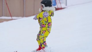 Красноярск Россия Горные лыжи отдых спуск с горы канатная дорога vlogs skiing [upl. by Der451]