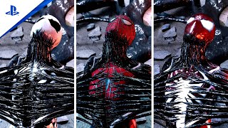 Marvels SpiderMan 2 NG Peters Lowenthal Removes The Symbiote With All Suits Full Transformation [upl. by Naletak]