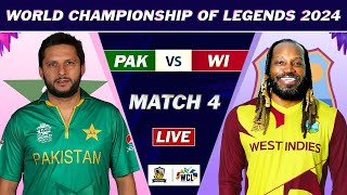 PAKISTAN vs WEST INDIES 4th T20 MATCH LIVE COMMENTARY  PAK vs WI LIVE  WORLD CHAMPIONS OF LEGENDS [upl. by Asena843]