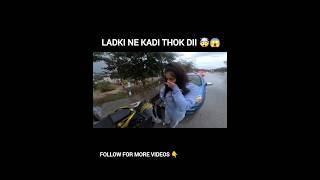 Road rage with girl 😱🤯 shorts motovloger rider funny [upl. by Torruella]