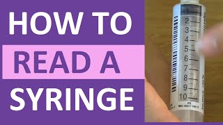 How to Read a Syringe 3 ml 1 ml Insulin amp 5 mlcc  Reading a Syringe Plunger [upl. by Christina985]