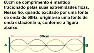 EM  Física 2  Ondulatória  Ondas Estacionárias Problema 1 [upl. by Anaerdna78]