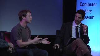 CHM Revolutionaries Facebook Effect Author David Kirkpatrick amp FBs CEO Mark Zuckerberg [upl. by Elime]