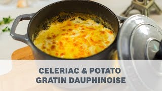 Celeriac amp Potato Gratin Dauphinoise Recipe  Cooking with Bosch [upl. by Leahcimal920]