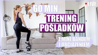 60 MINUTOWY TRENING POŚLADKÓW Z MINI BANDEM I OBCIĄŻENIEM🔥 [upl. by Neelyar175]