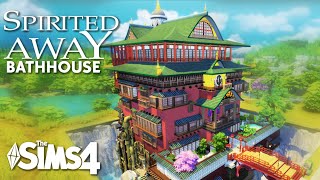 SPIRITED AWAY  BATHHOUSE  Snowy Escape  Sims 4 Speed Build [upl. by Latoya790]