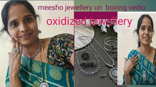 Meesho jewellery unboxing vediooxidized jewellerytrending viral vedio usefull [upl. by Salguod]